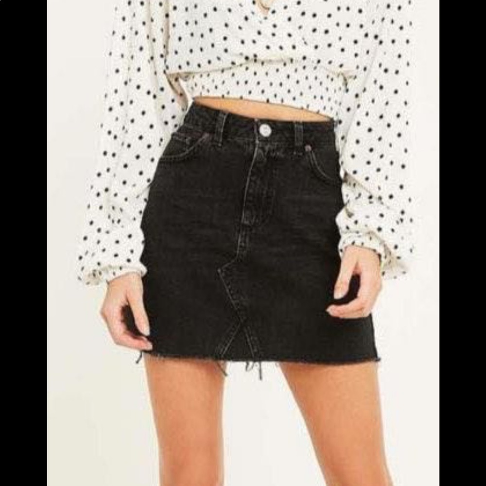 Urban Outfitters Black Denim Mini Skirt